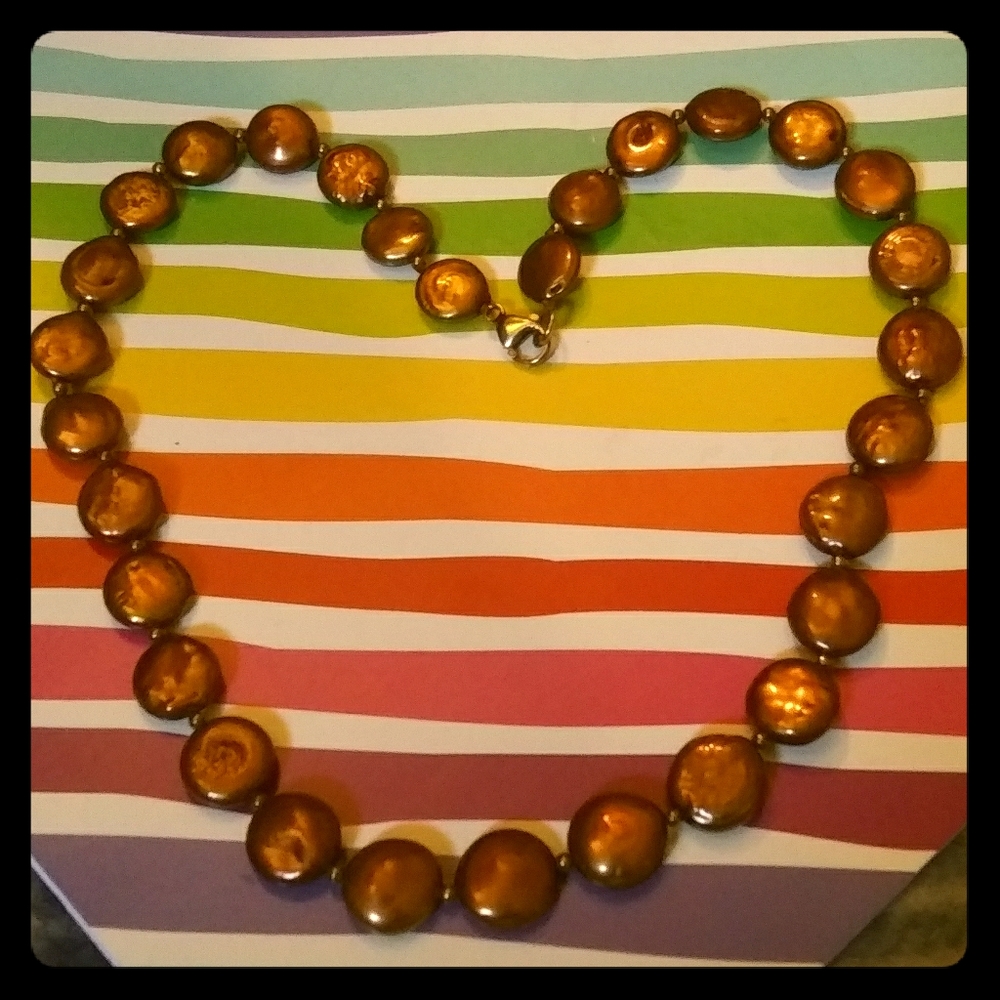 Sterling/925 BAROQUE PEARL Necklace